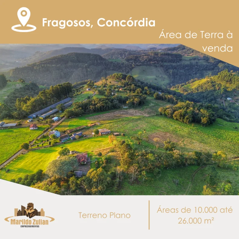 Terreno Plano à Venda em Fragosos! 