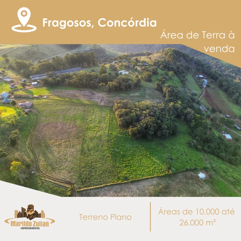 Terreno Plano à Venda em Fragosos! 