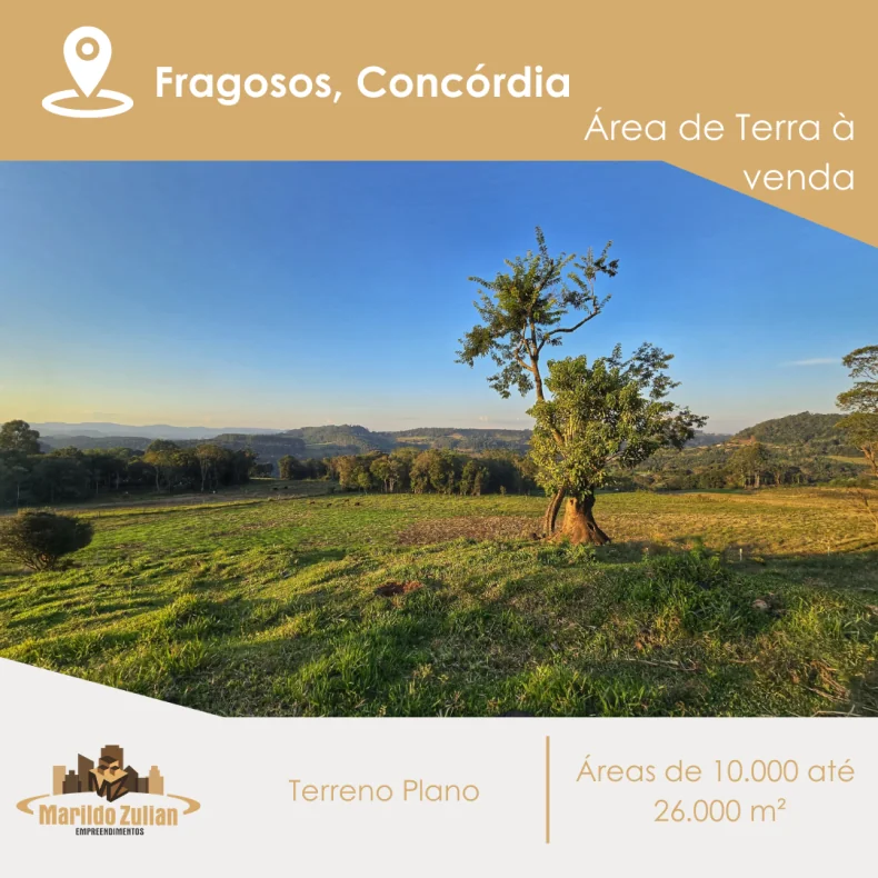 Terreno Plano à Venda em Fragosos! 