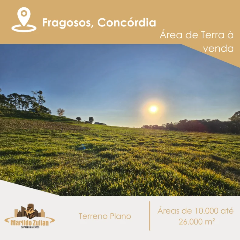 Terreno Plano à Venda em Fragosos! 