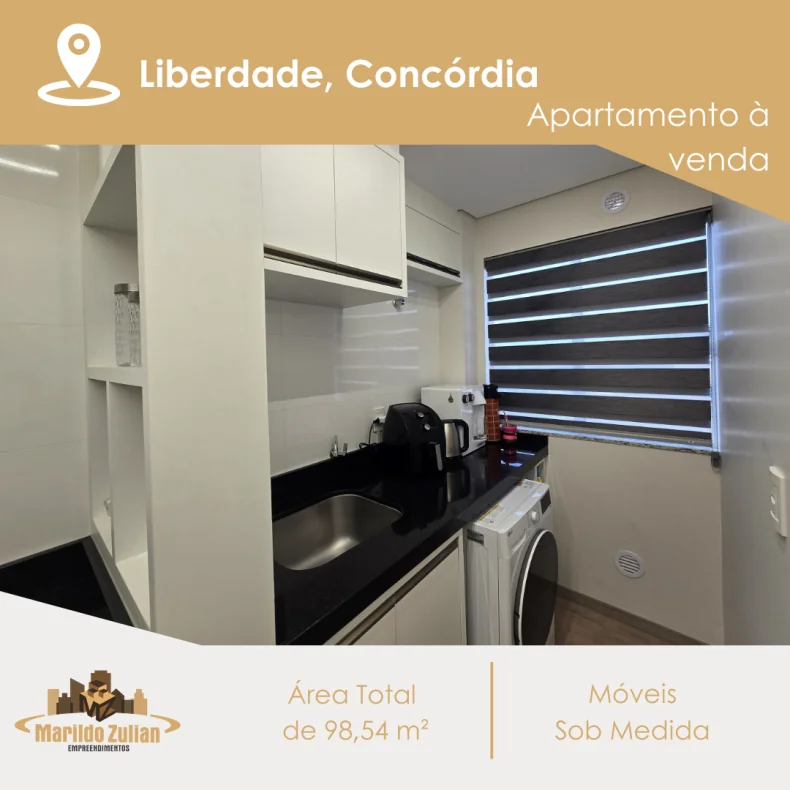  Apartamento Mobiliado à Venda no Bairro Liberdade!   