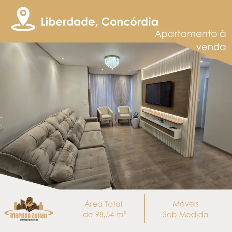  Apartamento Mobiliado à Venda no Bairro Liberdade!   