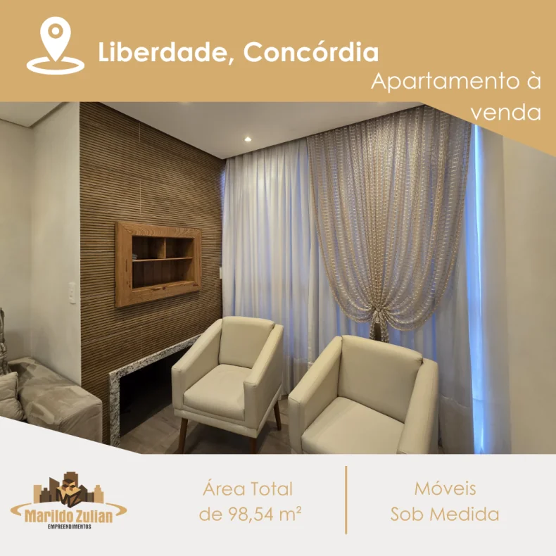  Apartamento Mobiliado à Venda no Bairro Liberdade!   