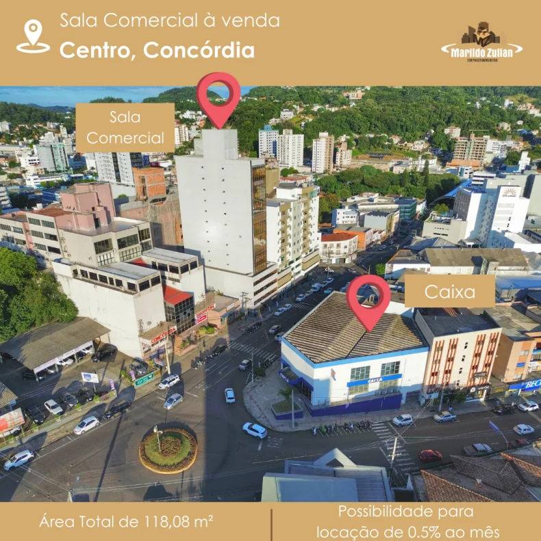  Sala Comercial à Venda no Centro!   