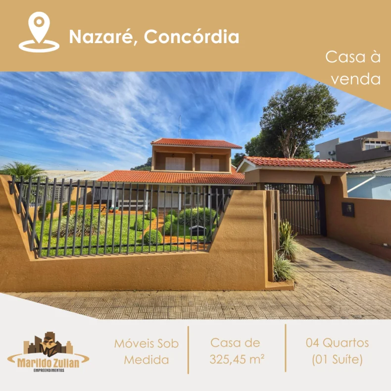   Casa com área construída de 325,45 m²  - Bairro Nazaré