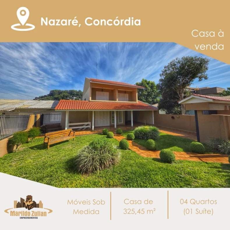   Casa com área construída de 325,45 m²  - Bairro Nazaré