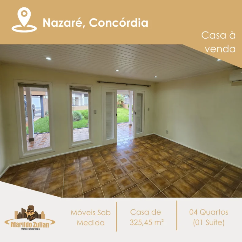   Casa com área construída de 325,45 m²  - Bairro Nazaré