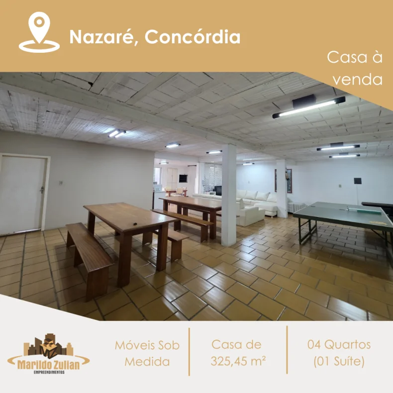   Casa com área construída de 325,45 m²  - Bairro Nazaré