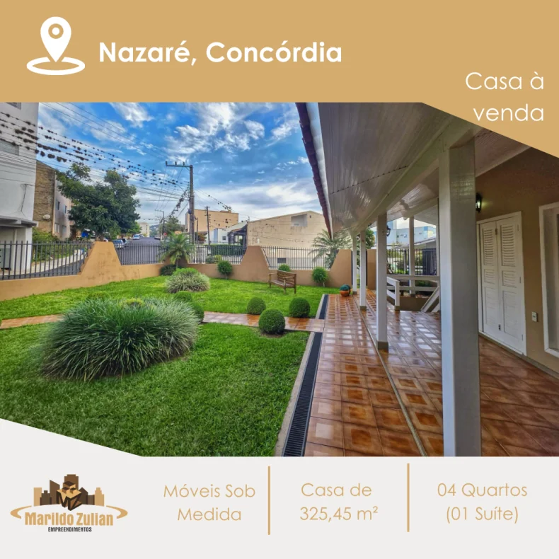   Casa com área construída de 325,45 m²  - Bairro Nazaré