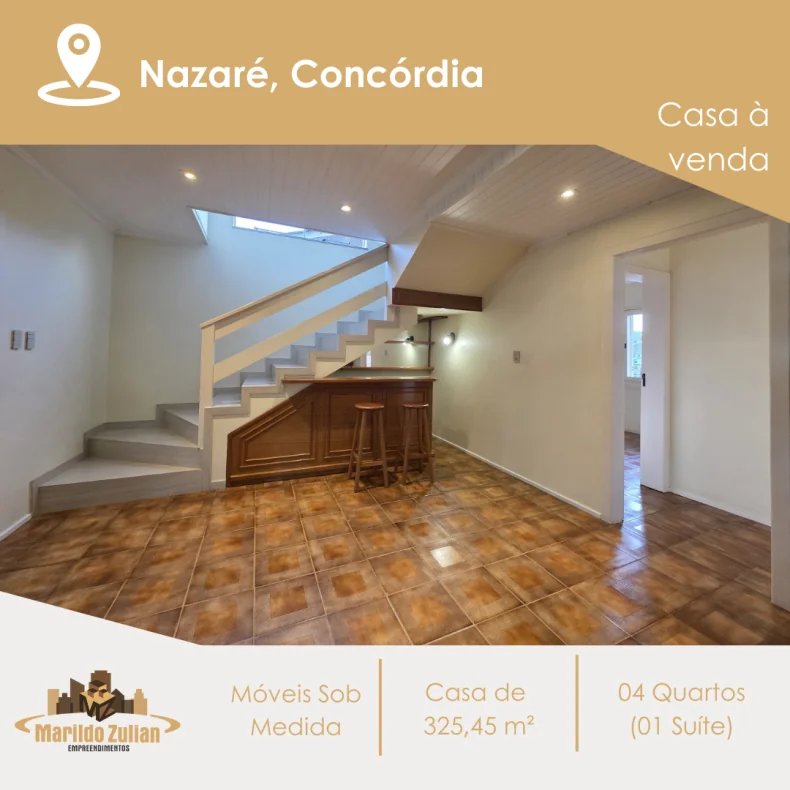   Casa com área construída de 325,45 m²  - Bairro Nazaré