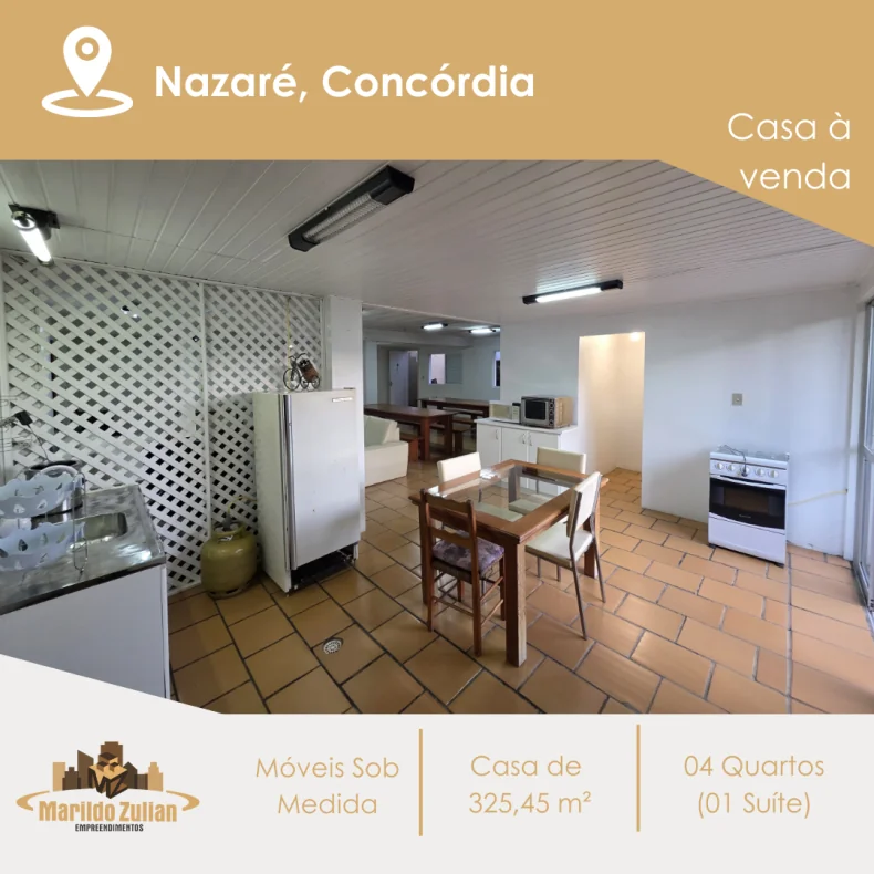   Casa com área construída de 325,45 m²  - Bairro Nazaré