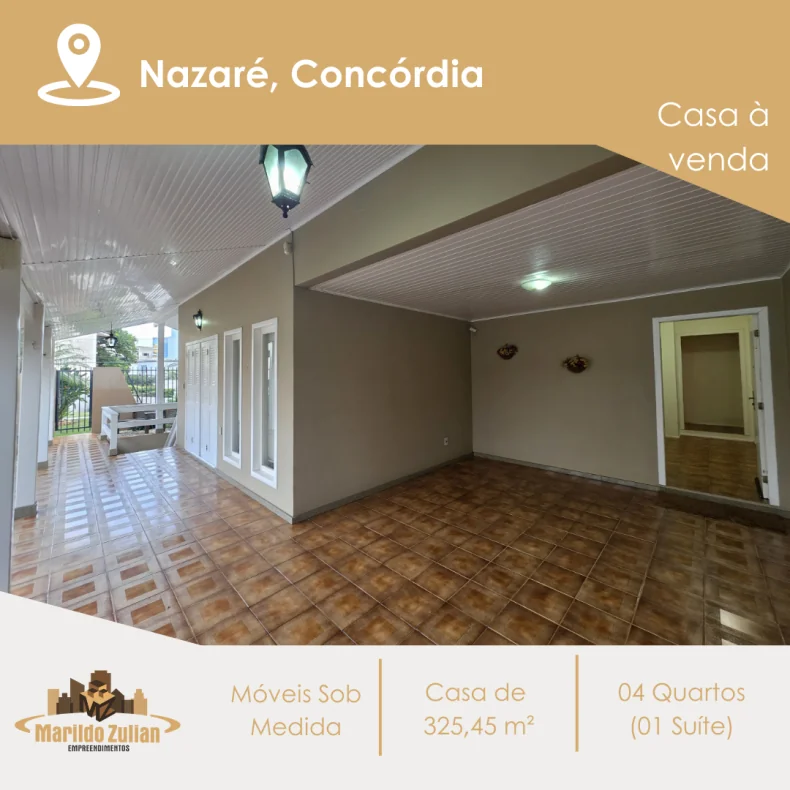   Casa com área construída de 325,45 m²  - Bairro Nazaré