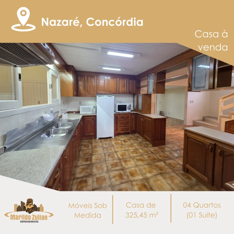   Casa com área construída de 325,45 m²  - Bairro Nazaré