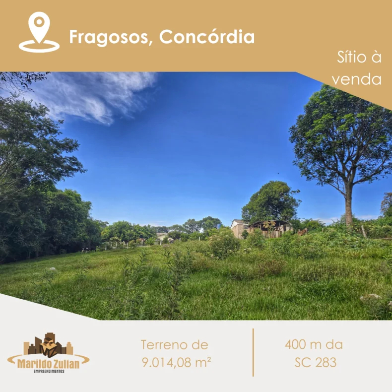  TERRENO À VENDA EM FRAGOSOS A 8KM DO CENTRO 