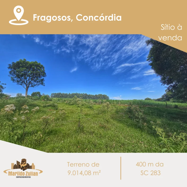  TERRENO À VENDA EM FRAGOSOS A 8KM DO CENTRO 