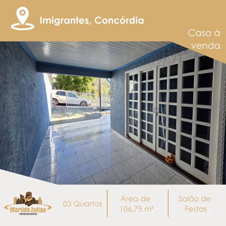  Casa à venda no Bairro Imigrantes! 